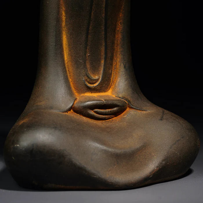 Buda Zazen de hierro japonés