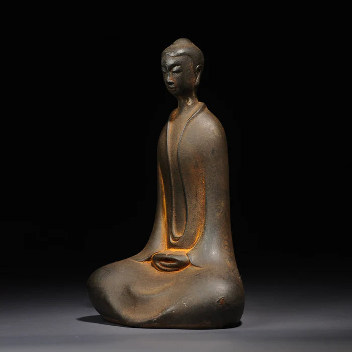 Buda Zazen de hierro japonés